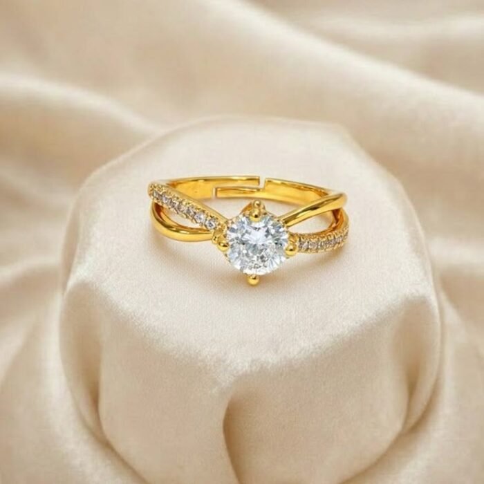 Crystal Solitaire Ring