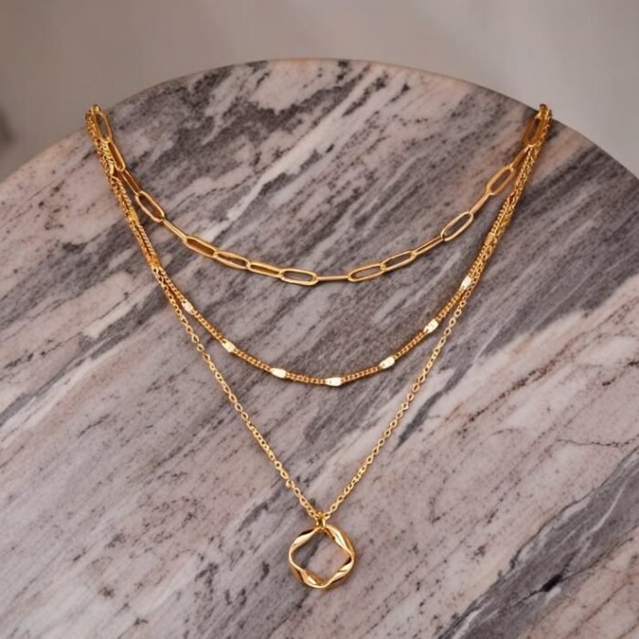 Anti-Tarnish Layered Chain Necklace