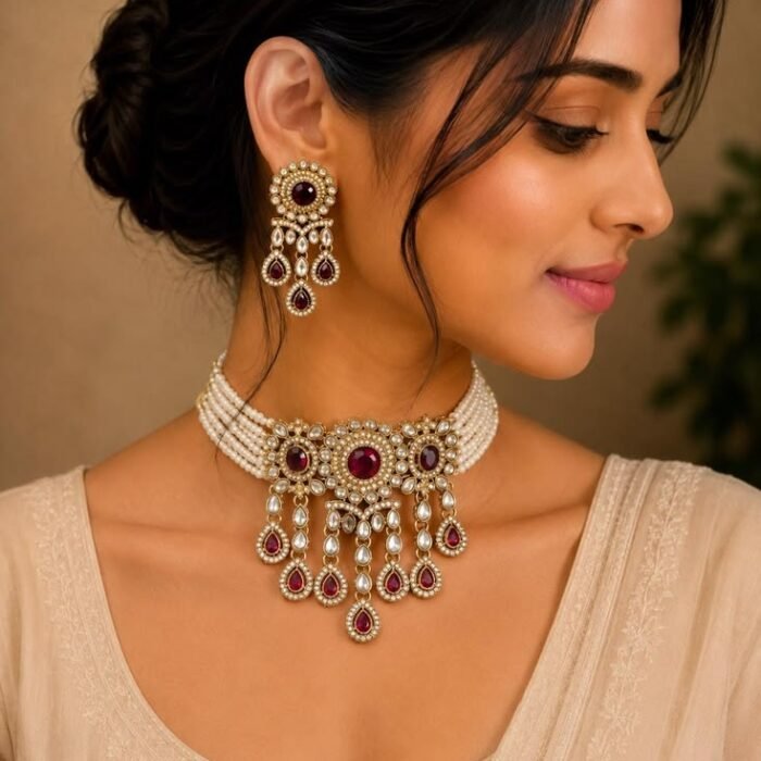 Royal Jadau Kundan Choker Set